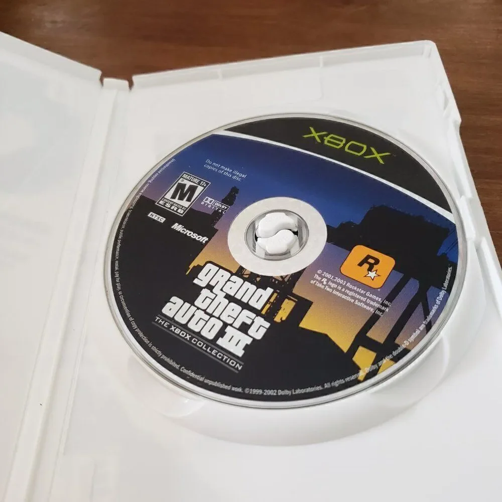 ORIGINAL XBOX Grand Theft Auto GTA 3 Disc Only Tested works video game